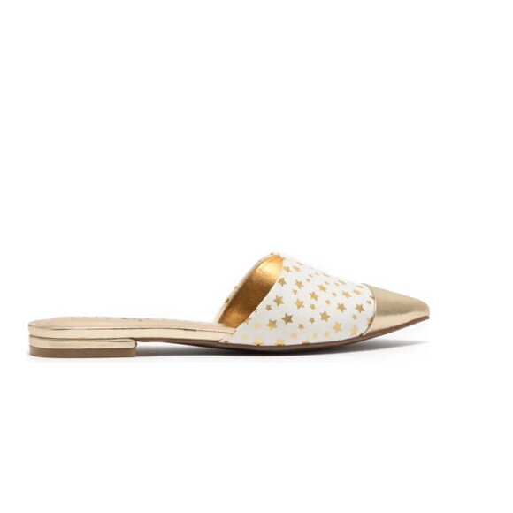Katy Perry The Tarin Metallic Star Print Mule Gold/White - Picture 4 of 5